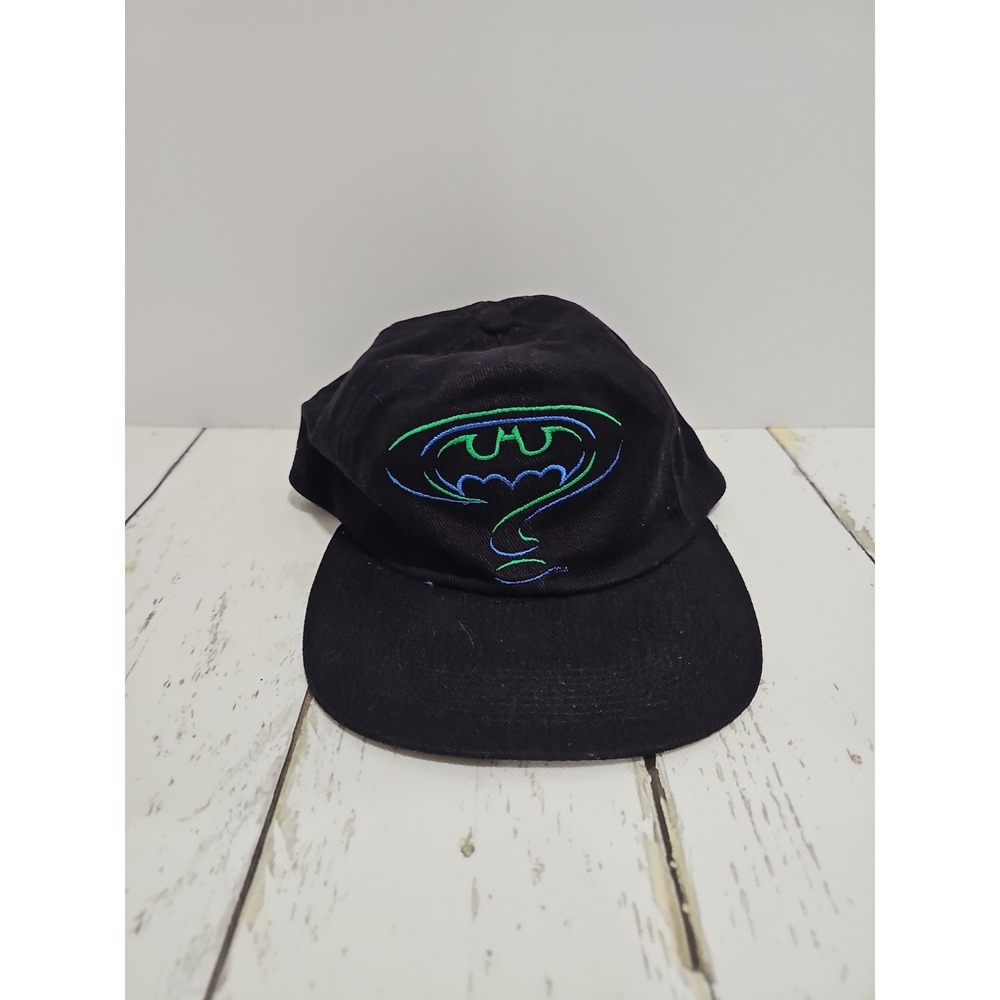 Vintage 90s 1991 Batman Forever Hat Promo Snapback Warner Bros Riddler DC Comics